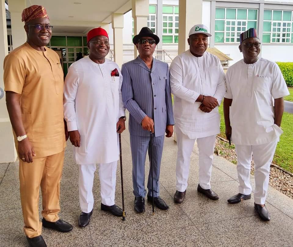 2023 Presidency: Wike, Ikpeazu, Ortom, Other Govs Meet In Enugu Over Peter Obi (PHOTOS)