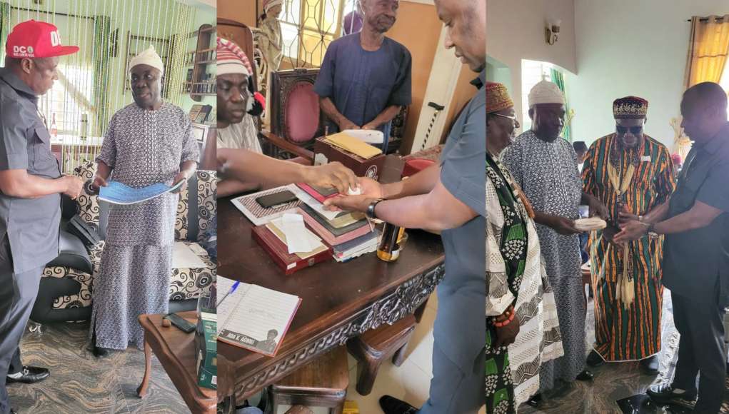 Dan Okeke Receives Royal Blessings From Ohafia Traditional Rulers (Photos)
