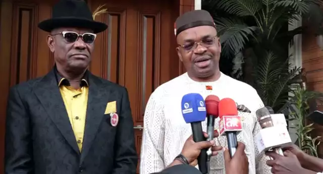 PDP Crisis: Udom Emmanuel Meets Wike In Port Harcourt
