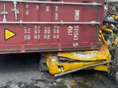 How Nine Persons Were Killed After Container Fell On Lagos Commercial Bus