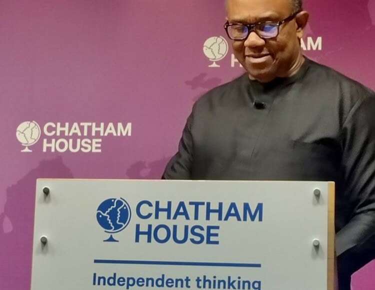 FULL VIDEO: Thousands Watch As Peter Obi Speaks On Security, Economy, Others At London Chatham House