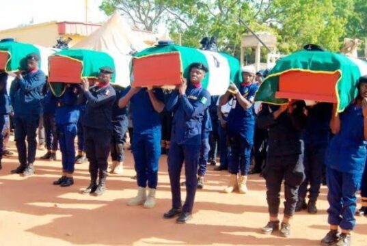 Seven NSCDC Officials Killed At Kaduna Mining Sight Laid To Rest Amidst Tears