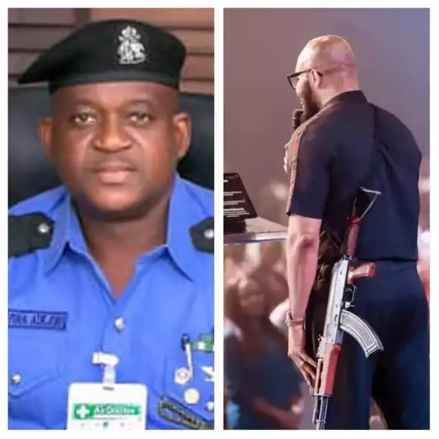 Police Probe Abuja Pastor, Uche Aigbe Who Mounted Pulpit With AK-47 Police Probe Abuja Pastor Who Mounted Pulpit With AK-47