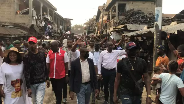 Abia 2023: APP Guber Candidate, Mascot Makes Triumphant Entry To Alaoji Mechanic Village, Promises To Build Recycling Plant (PHOTOS) Abia 2023: APP Guber Candidate, Mascot Makes Triumphant Entry To Alaoji Mechanic Village, Promises To Build Recycling Plant (PHOTOS)