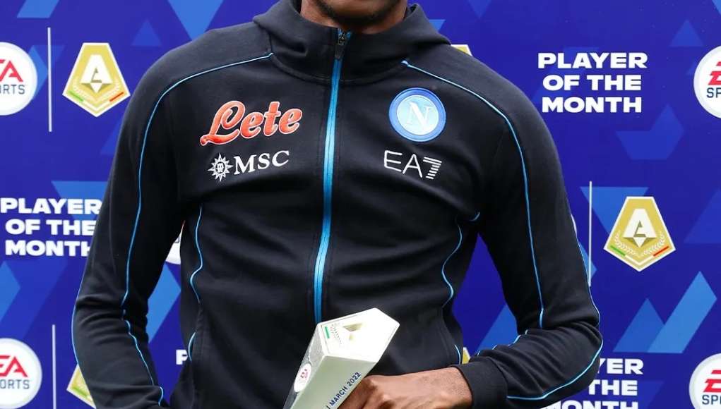 Osimhen Receives Serie A January Player Of The Month Award