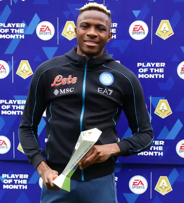 Osimhen Receives Serie A January Player Of The Month Award Osimhen Receives Serie A January Player Of The Month Award