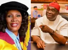 Chikwe Udensi Gifts Abia INEC Returning Officer, Prof. Nnenna Oti N100m Chikwe Udensi Gifts Abia INEC Returning Officer, Prof. Nnenna Oti N100m