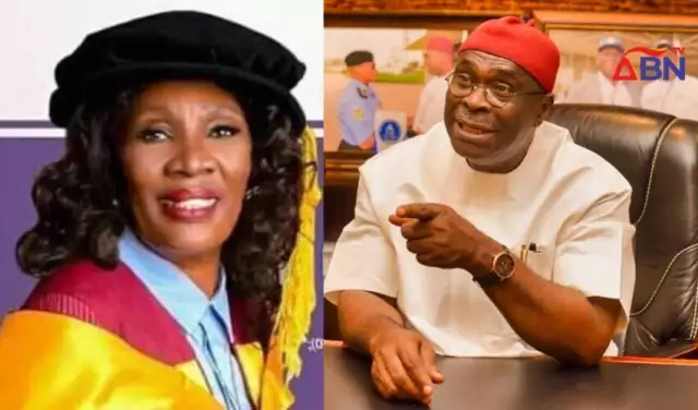 Chikwe Udensi Gifts Abia INEC Returning Officer, Prof. Nnenna Oti N100m Chikwe Udensi Gifts Abia INEC Returning Officer, Prof. Nnenna Oti N100m