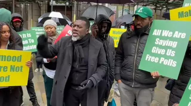 Reno Omokri Leads Protest In UK Against Presidential Election Outcome (Photos, Video) Reno Omokri Leads Protest In UK Against Presidential Election Outcome