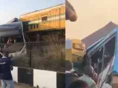 Many Feared Dead, Others Injured As Train Collides With BRT In Ikeja, Lagos State (VIDEO)