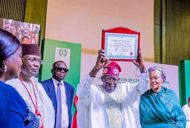 2023 Presidential Election: INEC’s Certificate Of Return Like World Cup – Tinubu 2023 Presidential Election: INEC’s Certificate Of Return Like World Cup – Tinubu