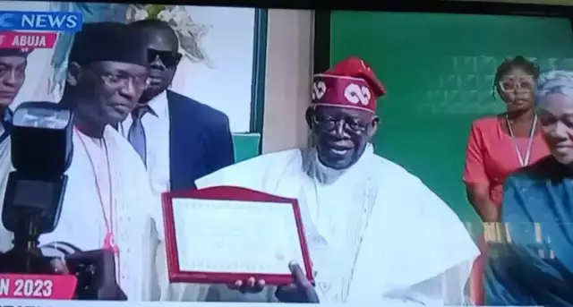 INEC Issues Tinubu Certificate of Return