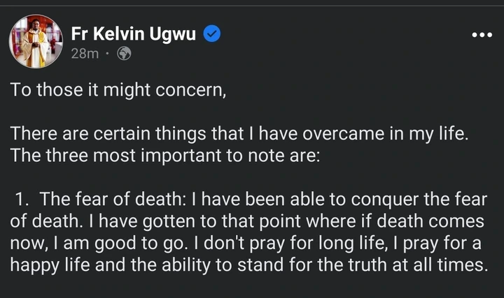 I Can't Be Silent In The Face Of Evil, Tinubu Stole People's Mandate, He Can't Be My President - Fr Kelvin Ugwu