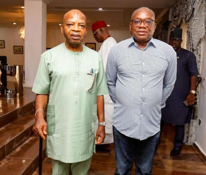 Nigerian Billionaire Arthur Eze Visits Senate Chief Whip Kalu, Condoles With Senator (PHOTOS)