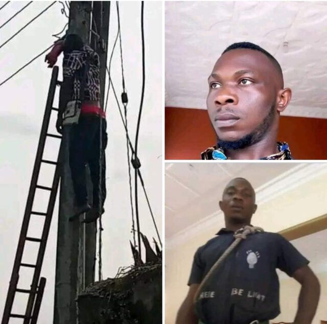 TRAGEDY!!! Man Whose Dead Wife Is Still In Mortuary Electrocuted While Trying To Change Transformer Cable In Abia (PHOTOS) TRAGEDY!!! Man Whose Dead Wife Is Still In Mortuary Electrocuted While Trying To Change Transformer Cable In Abia