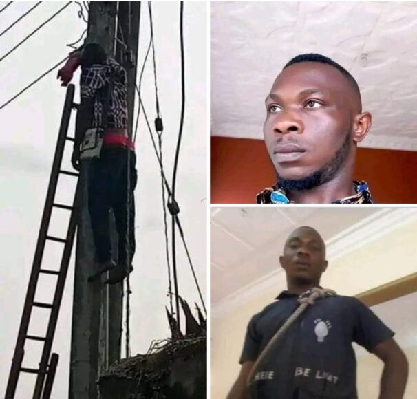 TRAGEDY!!! Man Whose Dead Wife Is Still In Mortuary Electrocuted While Trying To Change Transformer Cable In Abia