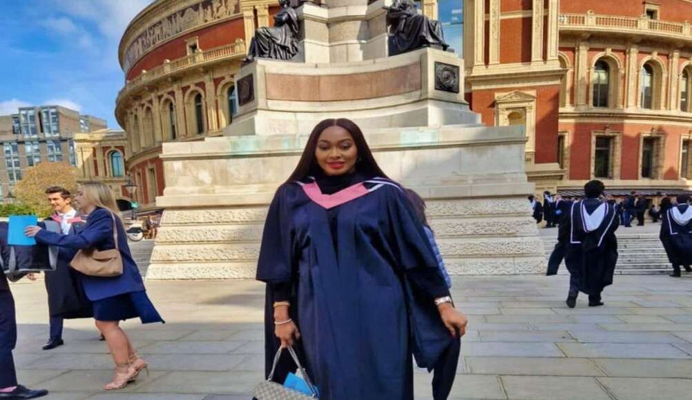 Mascot Kalu Salutes Wife On Completion Of Masters Degree Programme In UK