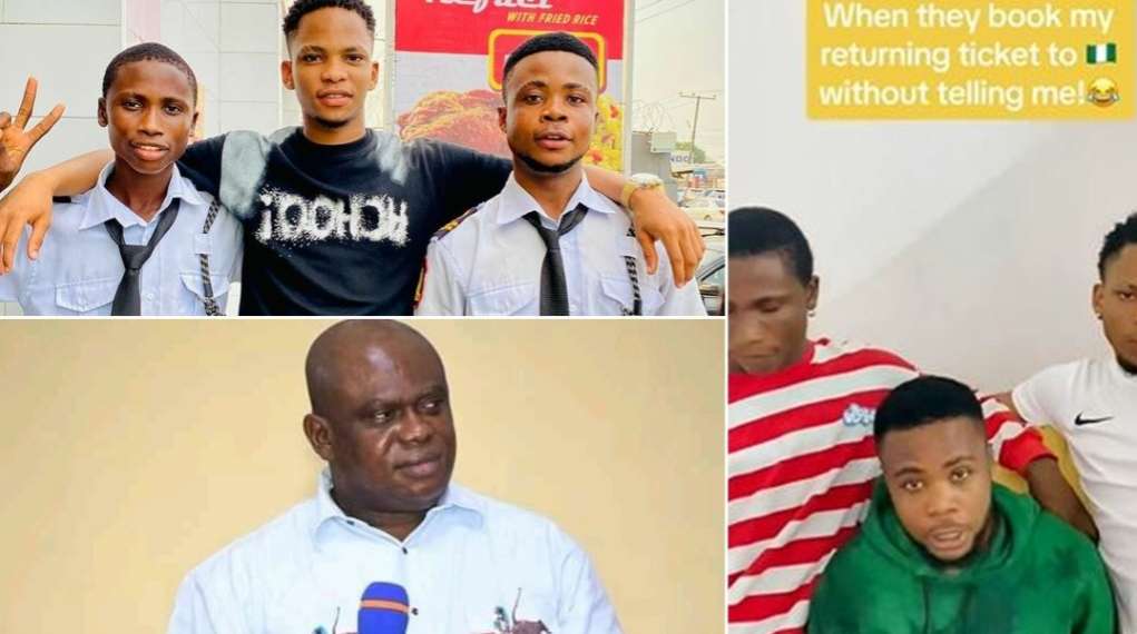 “We No Dey Come Back Nigeria”- Happie Boys Speaks After Apostle Chibuzor Booked Their Flight Back Home
