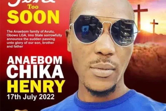 39-Year-Old Chika Anaebom Killed In Thailand Set For Burial In Imo (See Poster) 39-Year-Old Chika Anaebom Killed In Thailand Set For Burial In Imo (See Poster)