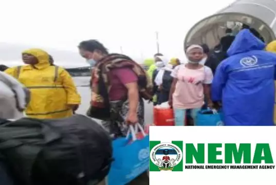 NEMA Receives 108 Stranded Nigerians From Libya NEMA Receives 108 Stranded Nigerians From Libya