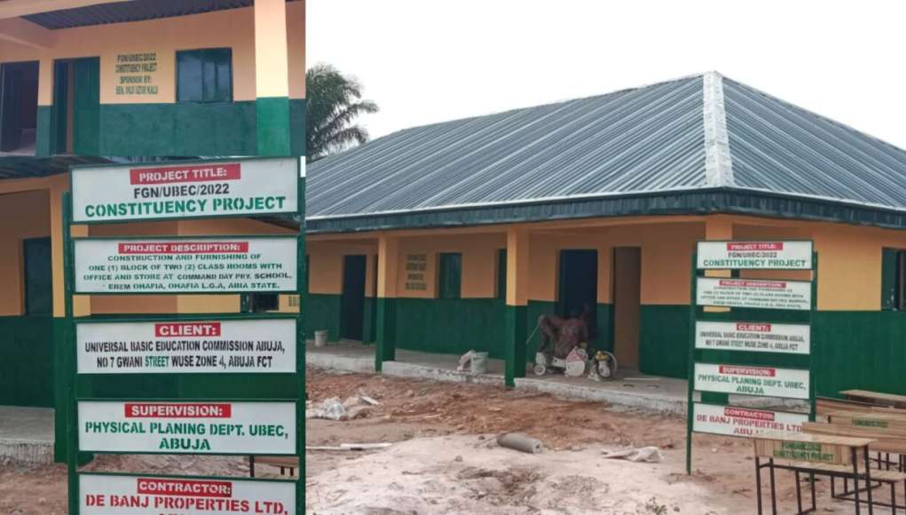 Sen. Kalu Attracts New Block Of Classrooms For Army Day Primary School Ebem Ohafia