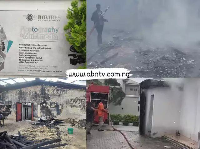 Property Worth Millions Of Naira Damaged As Fire Guts Bovibes Studio Umuahia (Photos + Video) Property Worth Millions Of Naira Damaged As Fire Guts Bovibes Studio Umuahia (Photos + Video)