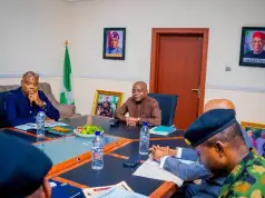 Gov Otti In Closed Door Meeting With Security Chiefs Gov Otti In Closed Door Meeting With Security Chiefs