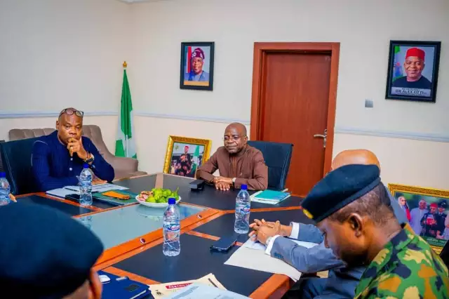Gov Otti In Closed Door Meeting With Security Chiefs Gov Otti In Closed Door Meeting With Security Chiefs