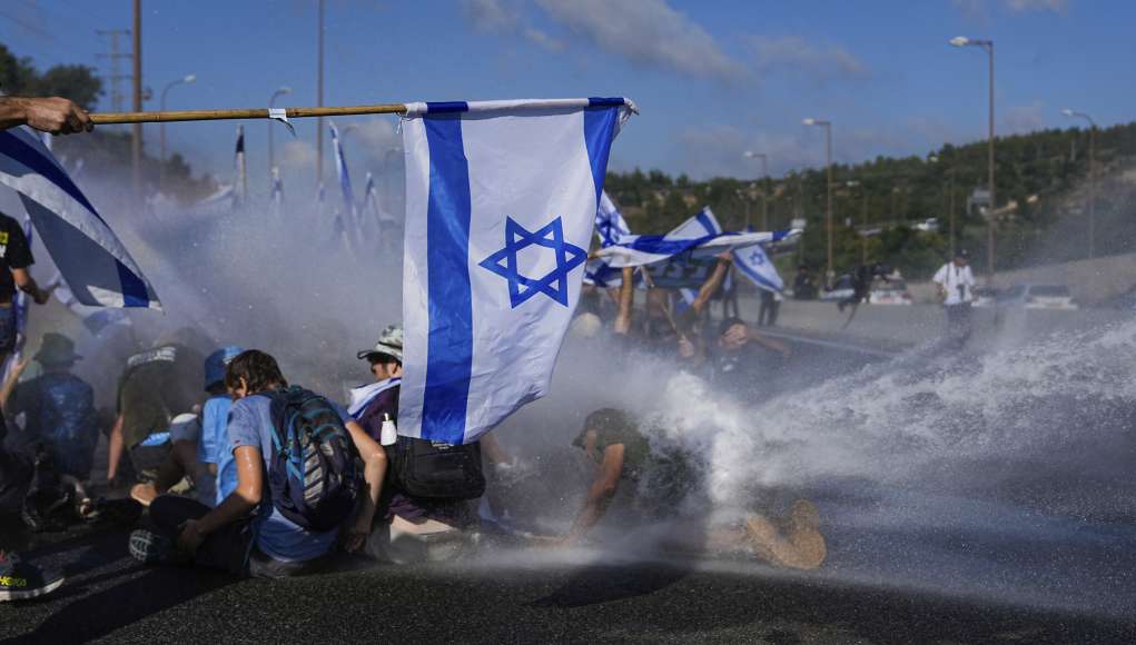 Police And Anti-Judicial Reform Protesters Clash As Bill Advances In Israel