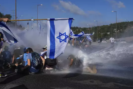 Police And Anti-Judicial Reform Protesters Clash As Bill Advances In Israel Police And Anti-Judicial Reform Protesters Clash As Bill Advances In Israel