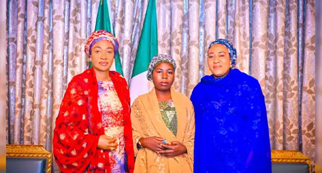 Tinubu’s Wife Receives Rescued Chibok Girl, Says Remaining Abductees Not Forgotten