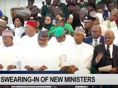 President Tinubu Inaugurates Ministers In Aso Rock Villa