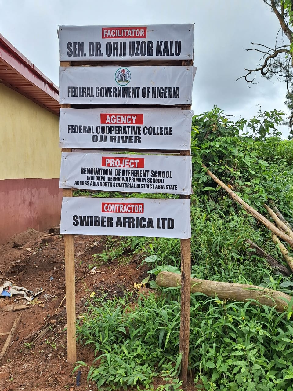 Abia North: Excitement In Ndi Okpo Ihechiowa, Okagwe Ohafia As Sen. Kalu Erects New Blocks Of Classrooms