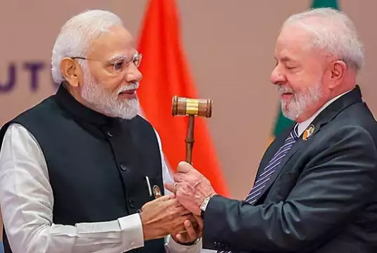 India Hands Over G20 Presidency To Brazil India Hands Over G20 Presidency To Brazil