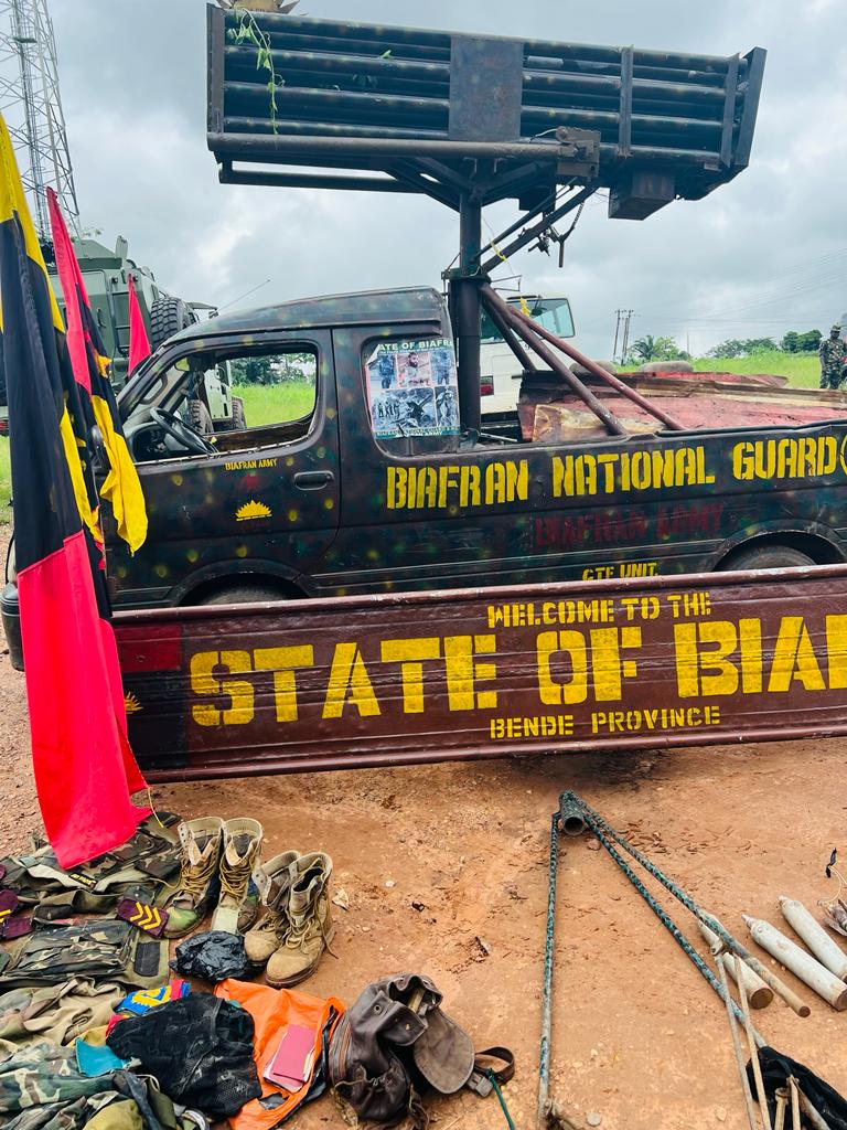 Troops Neutralise Biafra National Guards In Abia Forest, Recover Weapons, Charms (PHOTOS)