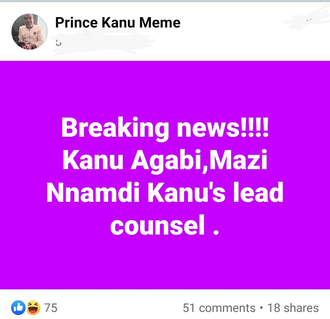 Kanu Agabi Becomes Nnamdi Kanu’s Lead Counsel