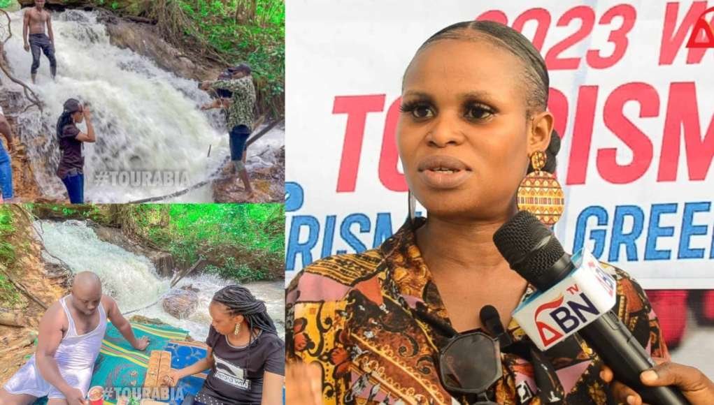 Mama Tourism, Onyekachi Urges Govt To Develop Arochukwu Waterfall In Abia (Photos, Video)