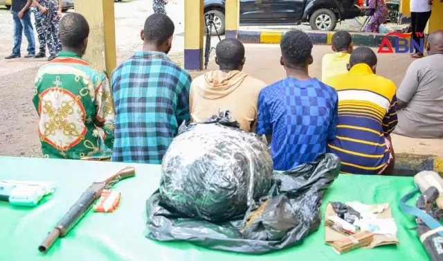 Police Parade 8 Suspects Arrested With Large Quantity Of Indian Hemp In Aba, Others (Video) Police Arrest 8 Suspects Arrested With Large Quantity Of Indian Hemp In Aba, Others