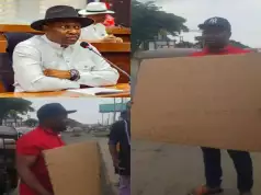After His Sack By Appeal Court, LP Abia Assembly Member Destiny Nwagwu Hits Street In Protest (Photos + Video) After His Sack By Appeal Court, LP Abia Assembly Member Destiny Nwagwu Hits Street In Protest (Photos + Video)