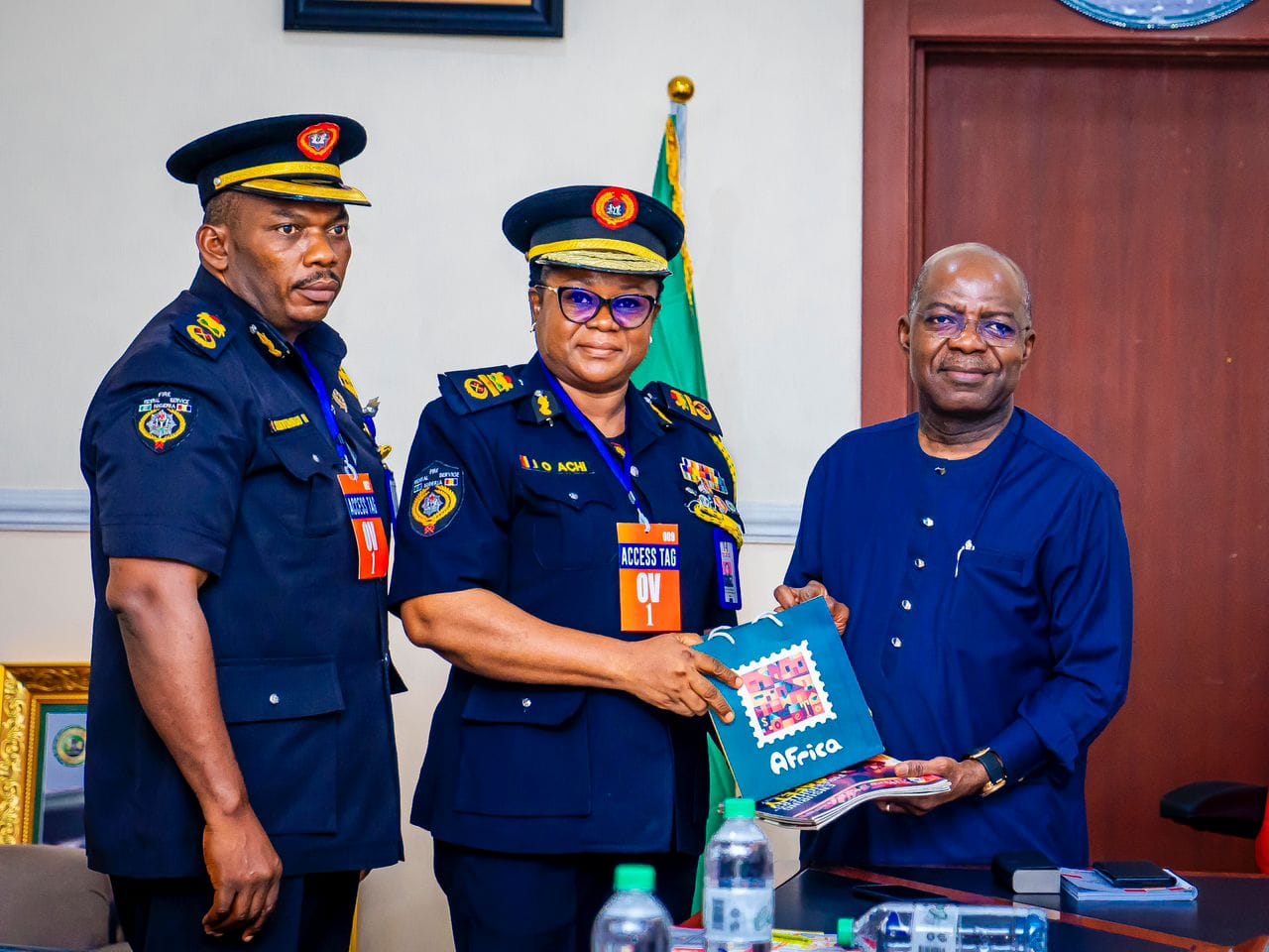 Gov. Otti Applauds Federal Fire Service For Siting Training School In Abia, Wants More Trucks For State