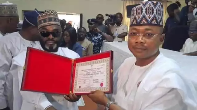 INEC Presents Certificates Of Return To Ododo, Deputy INEC Presents Certificates Of Return To Ododo, Deputy