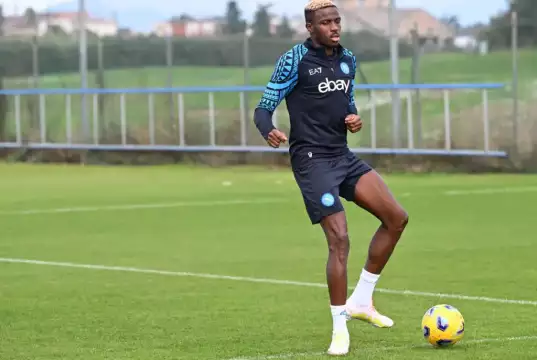 Osimhen Returns To Napoli Team Training Osimhen Yet To Resume Full Training At Napoli