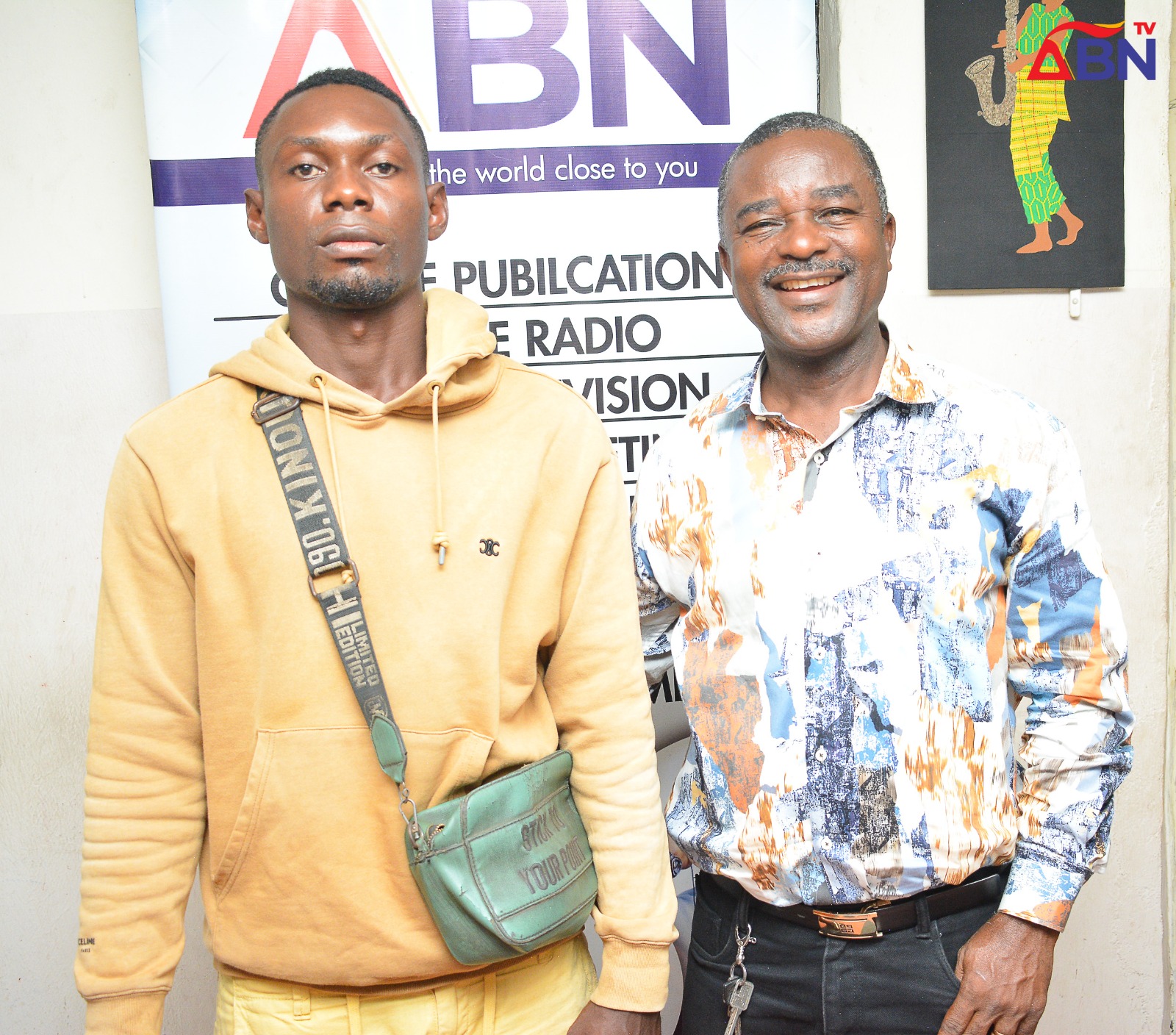 Ikechi Winner Chibueze with Dr Sammie Echem at ABN TV Office 