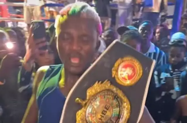 Portable Defeats Charles Okocha In Celebrity Boxing Fight (PHOTOS)