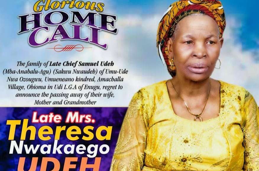 78-Year-Old Theresa Udeh Set For Burial In Enugu Dec. 28 [See Poster]