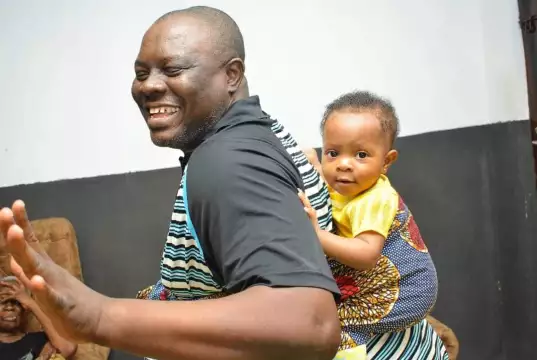Nigerian Man Who Welcomed First Child After 12 Years In Marriage Shows How He’s Taking Care Of The Baby (Photos, Video) Nigerian Man Who Welcomed First Child After 12 Years In Marriage Shows How He's Taking Care Of The Baby (Photos, Video)