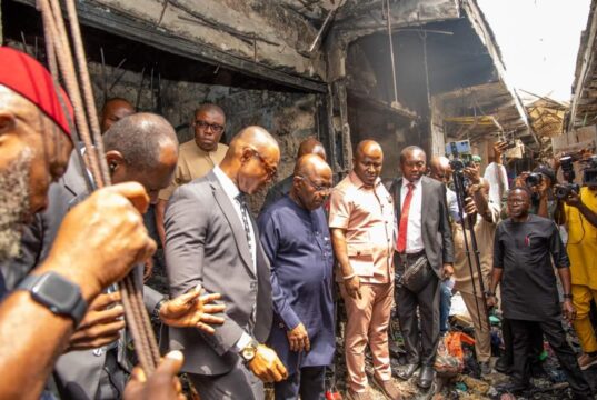 Gov. Otti Visits Scene Of Burnt Ahia Ohuru Market, Promises To Rebuild Structure Gov. Otti Visits Scene Of Burnt Ahia Ohuru Market, Promises To Rebuild Structure