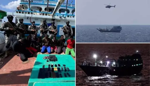 India Navy Rescues Pakistani Sailors From Pirates India Navy Rescues Pakistani Sailors From Pirates