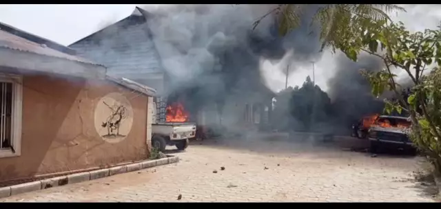 Plateau Women Burn Down Traditional Ruler’s Home Over Alleged Involvement In Killings Plateau Women Burn Down Traditional Ruler's Home Over Alleged Involvement In Killings
