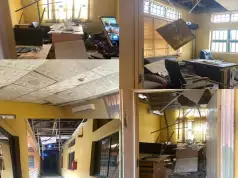 Oyo Govt Secretariat Partially Torched By Ibadan Explosion Oyo Govt Secretariat Partially Torched By Ibadan Explosion